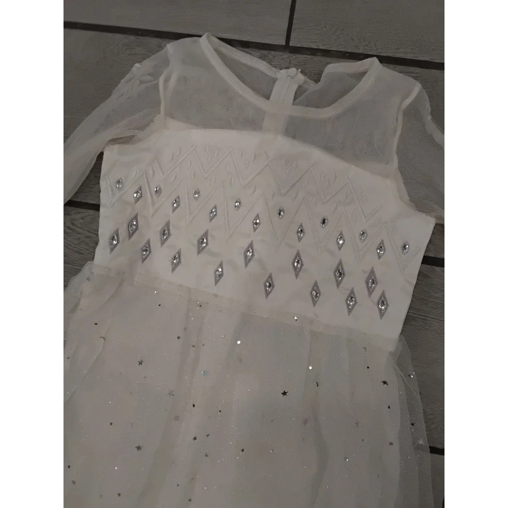Frozen White Ombre‎ Sparkle Costume Dress Girls Kids Size 10-12